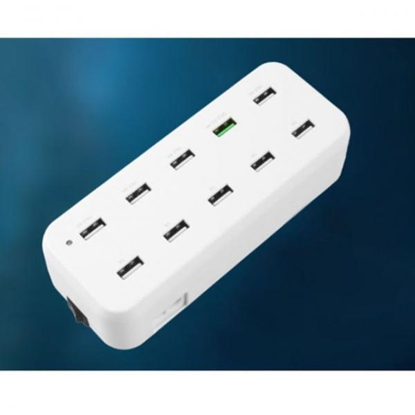 10포트 전원 멀티충전기 화이트 고속충전 퀵차지