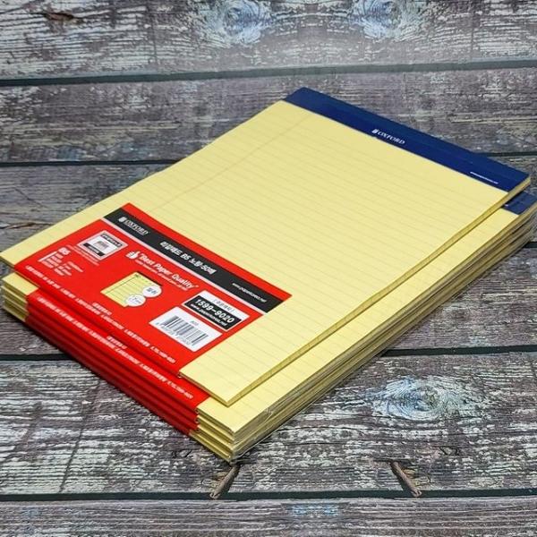 브랜빌  B5 리갈패드-노랑 50매 5권