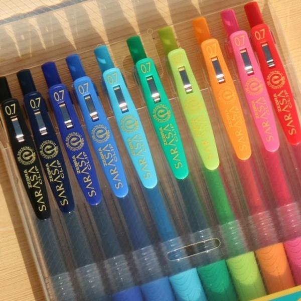 제브라 0.7mm 중성펜 사라사 클립 10색세트