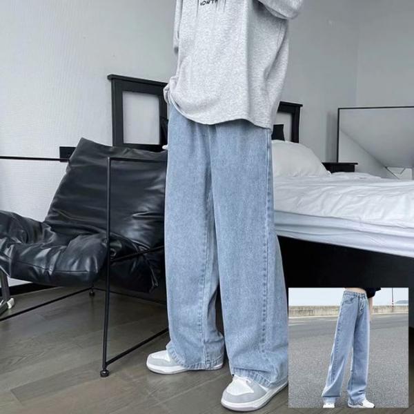 남여공용 유니크 와이드 롱 데님팬츠 와이드청바지