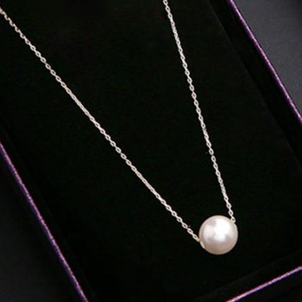 정품 14K  크리스탈 진주 목걸이 42cm