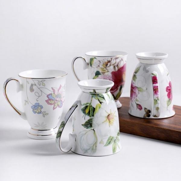 레트로 본차이나 굽 머그 320ml 2p세트