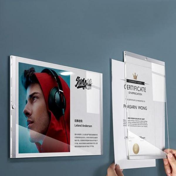 벽부착 아크릴 전시판 액자 무타공 광고프레임