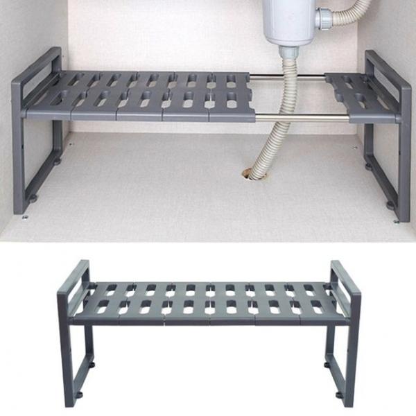 싱크대하부장 배수관 냄비정리 수납선반 대형