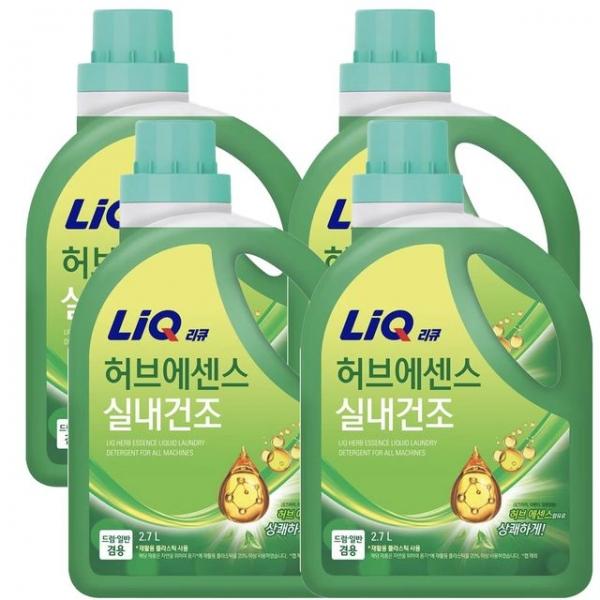 허브에센스 일반드럼겸용 세탁세제 2.7L 4입