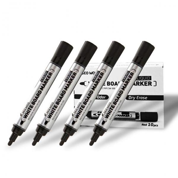 서우 일회용 생잉크 마카펜 검정색 1갑10개입(색선택)