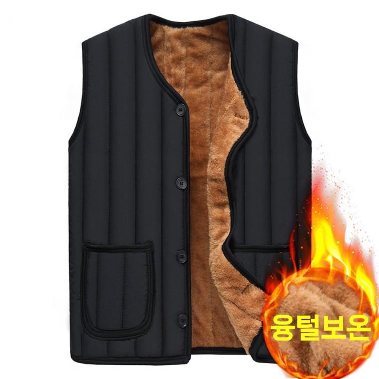 ED 융털기모조끼 겨울 방한 사무실 누빔 이너 조끼 베스트