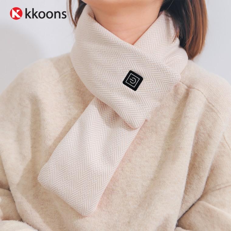 꾼스 전기 충전식 발열 목도리 귀여운 머플러 핫팩 겨울 온열목도리 넥워머