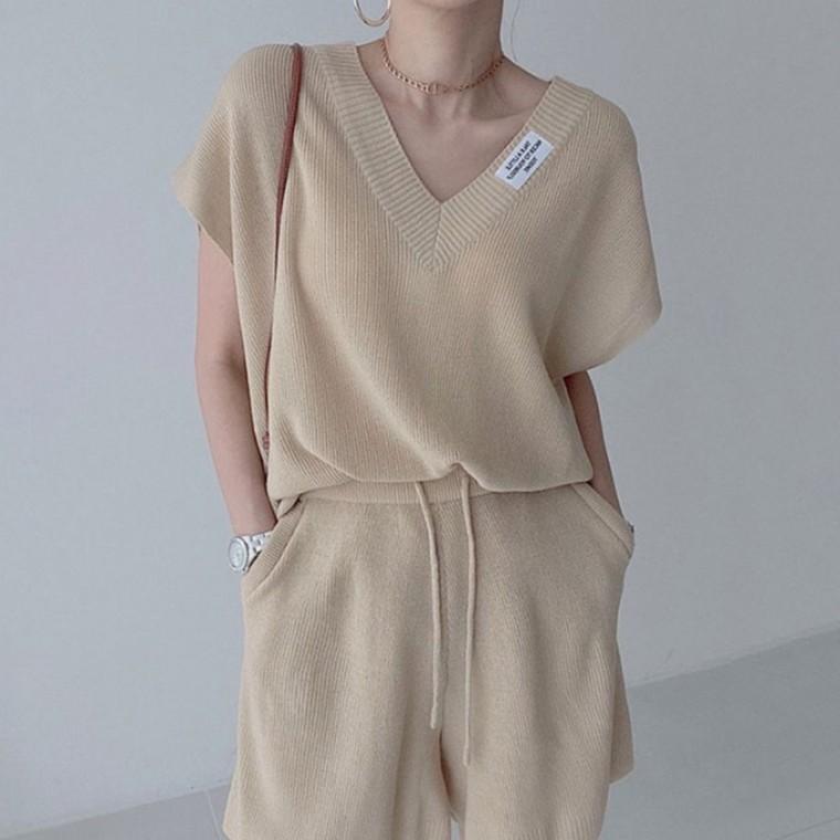 [위드기프트] 스타일리쉬 니트 셋업 투피스