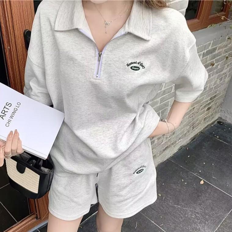 [위드기프트] 내츄럴 하프집업티+바지세트