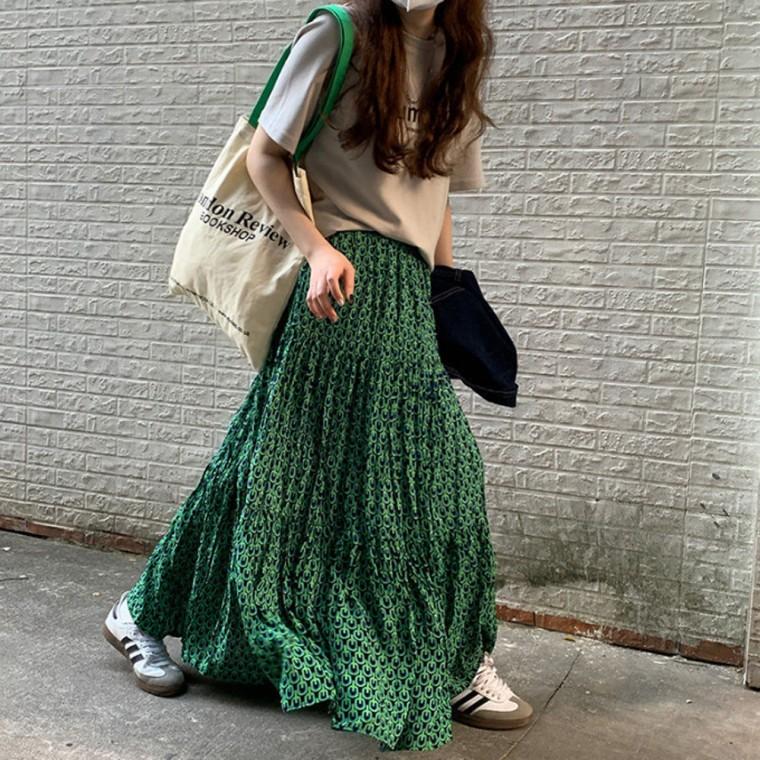 [위드기프트] [무조건 소장각] 드레이프 롱스커트