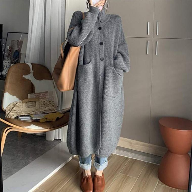 [위드기프트] 볼수록 예쁜 두툼 빈티지 롱가디건