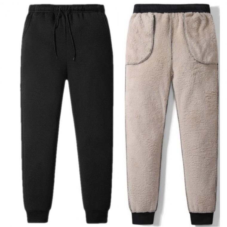 겨울 방한 두꺼운 양털 융털 보아털 기모 조거팬츠 밴딩 무지 트레이닝 바지 작업복 털바지
