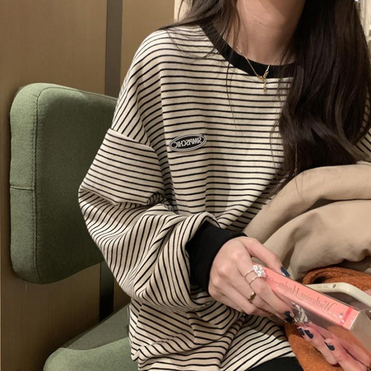 [위드기프트] 보이핏 스트라이프 맨투맨