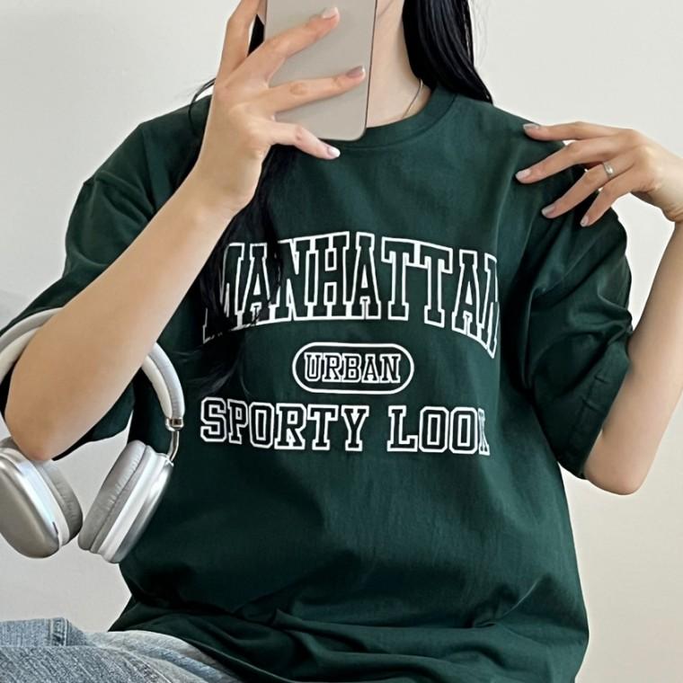 [위드기프트] [퀄리티보장 국내원단] 맨하튼 루즈핏 반팔티 남녀공용티