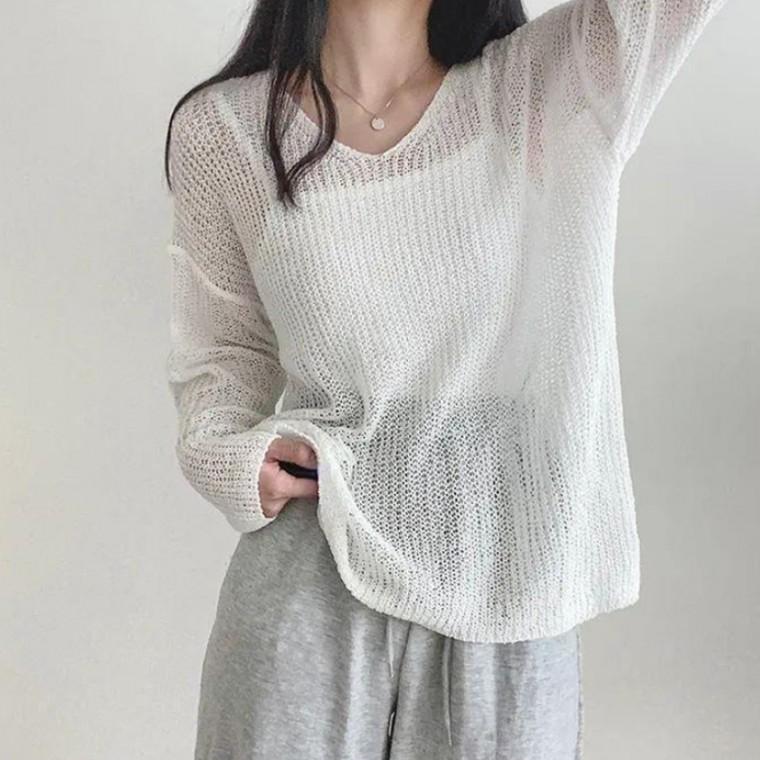 [위드기프트] 솜사탕 여리핏 브이넥니트