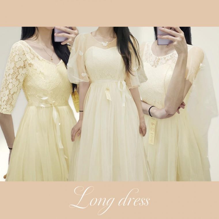 유색드래스 셀프웨딩 성가대 합창복