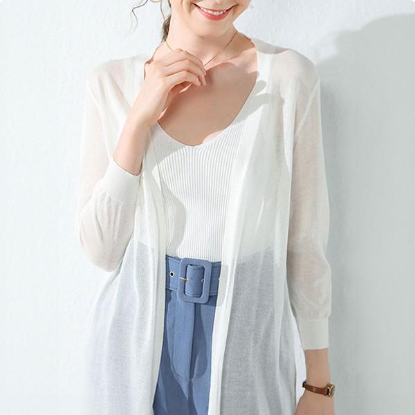 여성 캐주얼 루즈핏 슬림 시스루 가디건 LK-G003