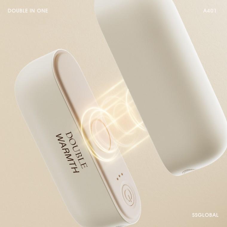 보조배터리 DOUBLE IN ONE 핸드워머 손난로 분리식 대용량 10000mA USB 충전식 A401 KC인증 대량구매 핫팩