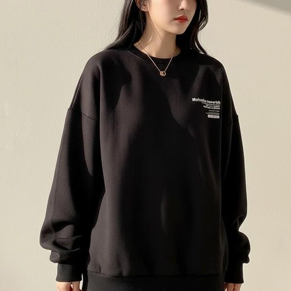 여성 4컬러 모던 무드 레터링 포인트 맨투맨 LK-TA15