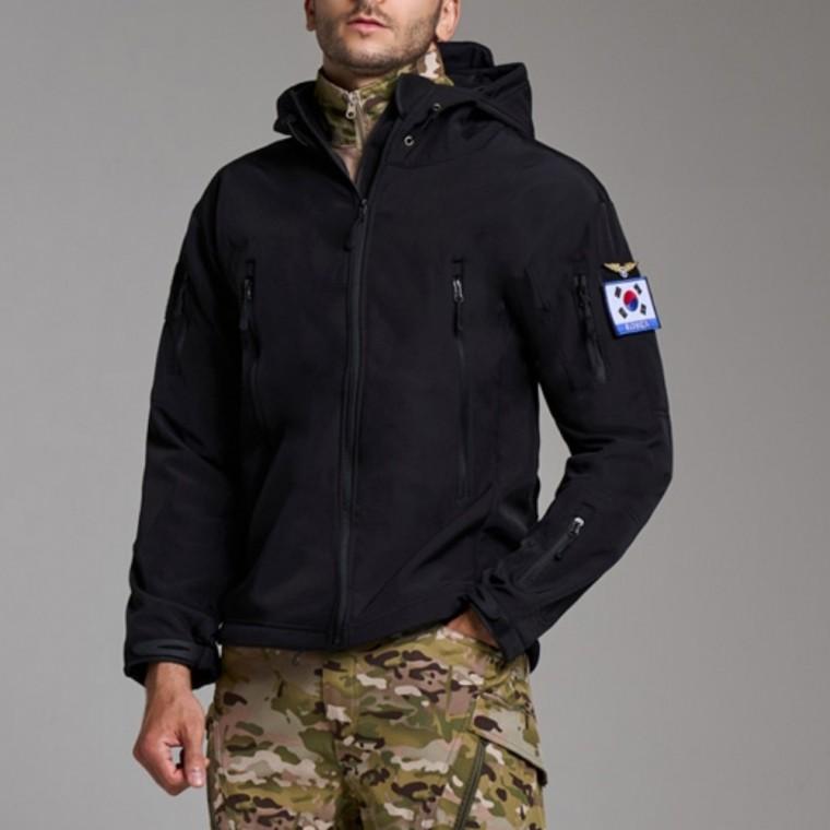 남성 밀리터리 후드 바람막이 와팬 멀티포켓 따뜻한 후리스 안감 자켓 점퍼