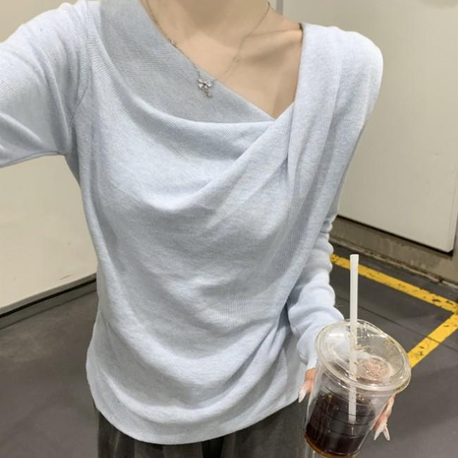 여성 베이직 보트넥 터틀넥 긴팔니트 DHH-L21