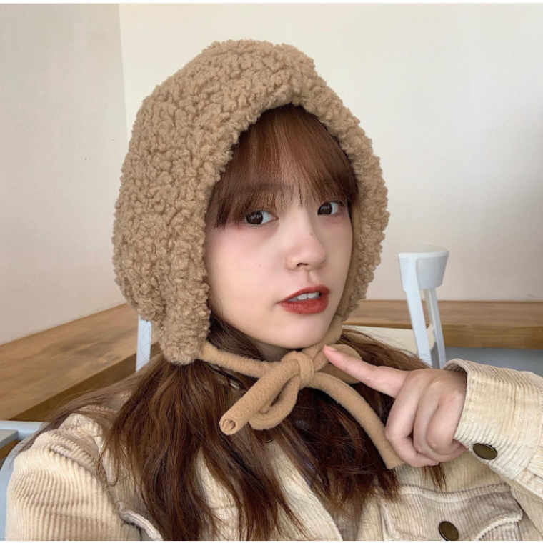 헨델그레텔 뽀글이 후드 모자 겨울모자 털모자