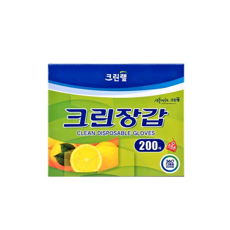 크린랩 크린장갑 (200매) 식품용 위생 비닐 장갑