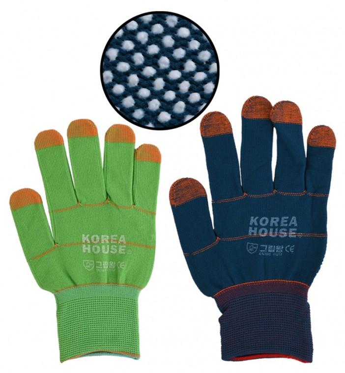 디디샵 미끄럼방지 핑거 도트 작업장갑 10켤레