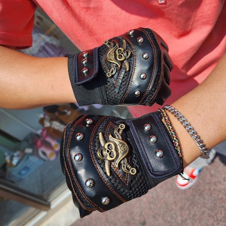 스컬 해골 바이크 오토바이 장갑 블랙 라이더 글러브