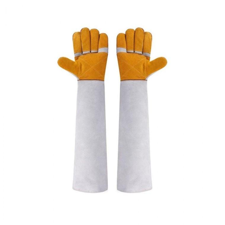 애견 물림 방지 장갑 좌우 세트 60cm 손보호 안전 훈련 강아지 개물림 긴장갑 개훈련