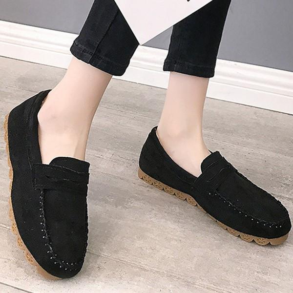 여성 4컬러 윈터 쿠션 컴포트 기모 단화 ZG8891-2