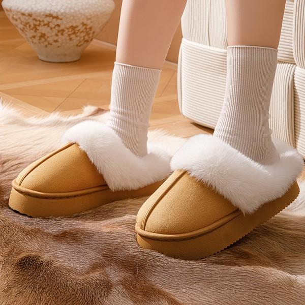 볼륨 퍼 여성 쿠션 엣지 털 슬리퍼 ZG-UGK101