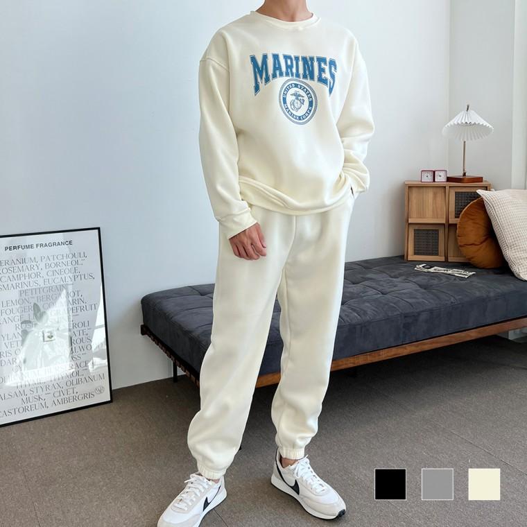마린스 남자 기모 맨투맨 조거 세트 SD-221164