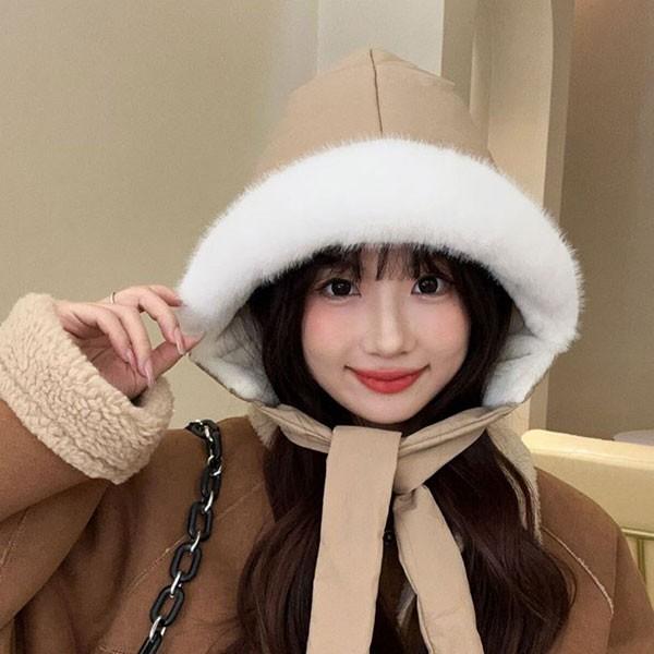 패딩 바라클라바 모자 털 겨울 벙거지 귀도리 귀달이 여자 군밤