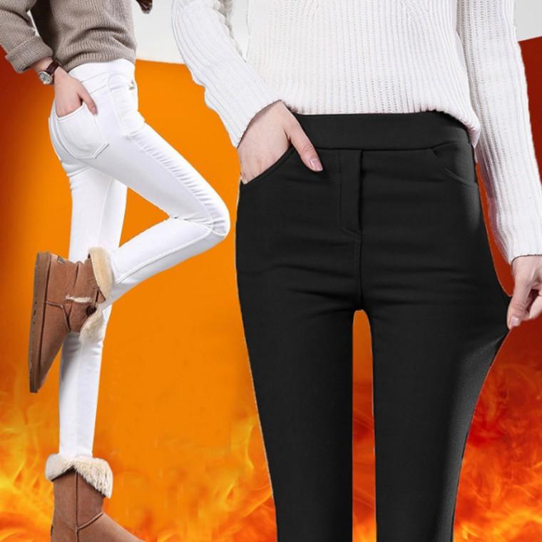 기모안감 슬림핏 허리밴딩 방한 부츠코디 겨울팬츠