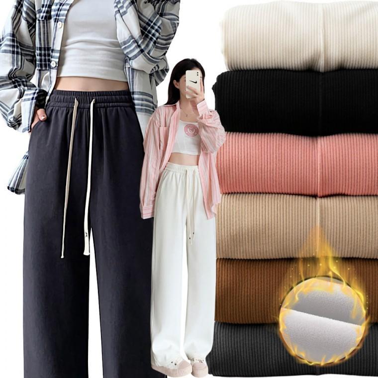 [도매라인] *코듀로이팬츠 포켓형* 주머니 코듀로이팬츠 기모 여성겨울팬츠 외출용 밴딩팬츠 트레이닝바지