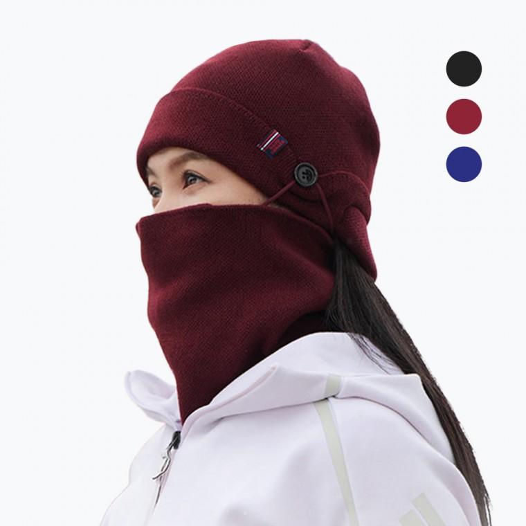 [세트] 국산 하후캐나다 겨울 워머&모자 세트 귀걸이형 넥워머 비니