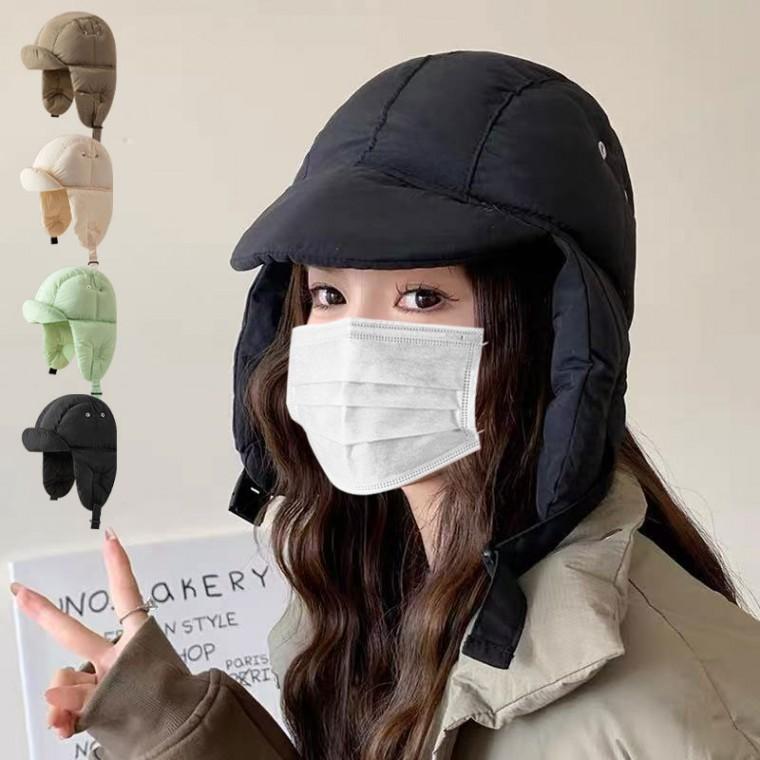 포근한 폭신패딩 항공모 스키장 방한 겨울 귀달이모자