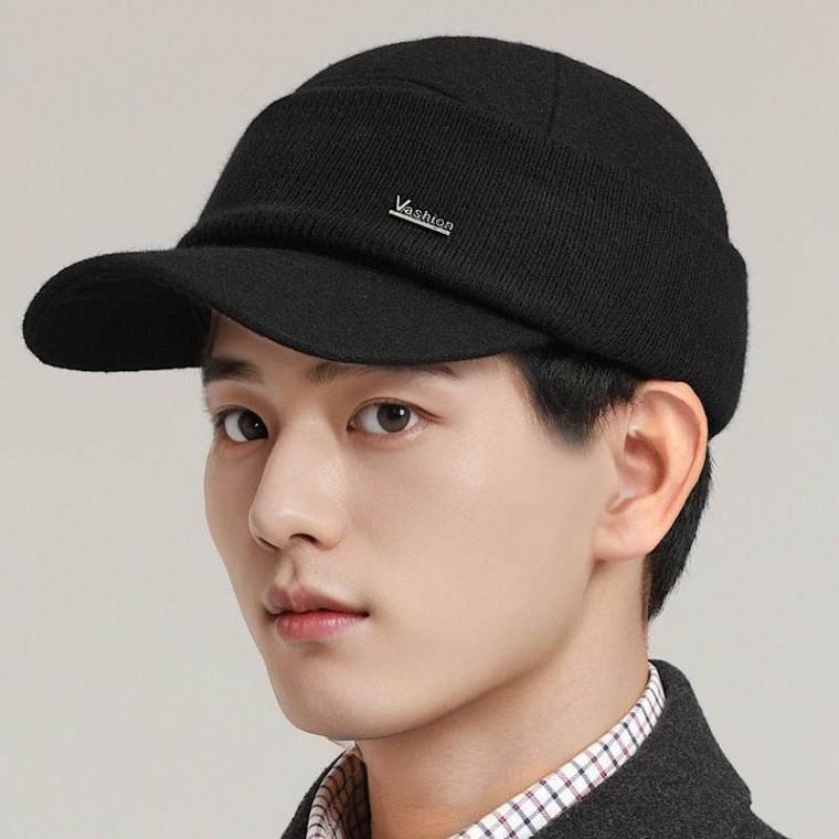 남성 방한 마스크 중년신사 귀마개 겸용 캡모자 모직
