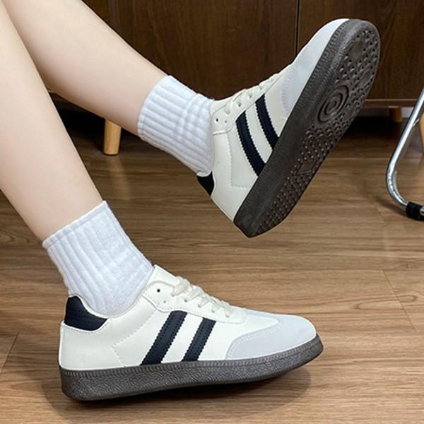 여성 2컬러 더블 스트라이프 배색 스니커즈 LK-S601