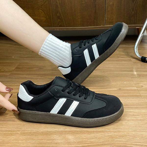 스트라이프 더블 배색 여성 2컬러 스니커즈 LK-S601