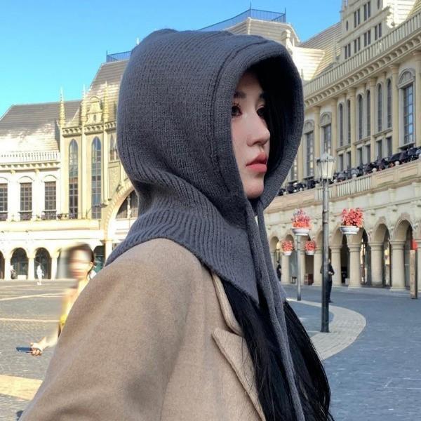 방한 후드 넥워머 니트 따뜻한 바라클라바 목토시
