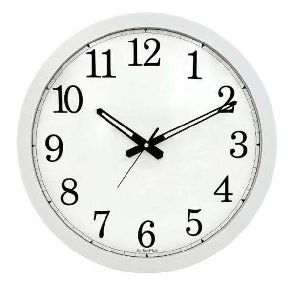 큰숫자 무소음 대형 벽시계 인테리어용품 화이트 40cm
