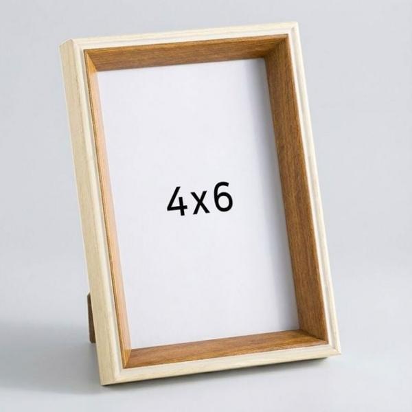 4x6 탁상용 사진 액자 아이보리 브라운