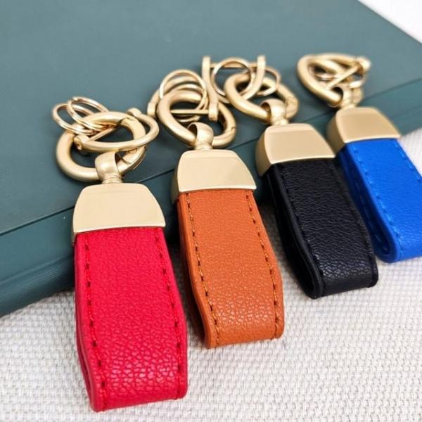 고급 무광 골드 다용도 스트랩 열쇠고리 차키링