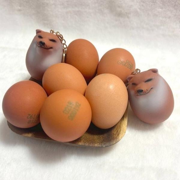 에그 피규어 시바견 달걀모양 시바 가방꾸미기 킬링