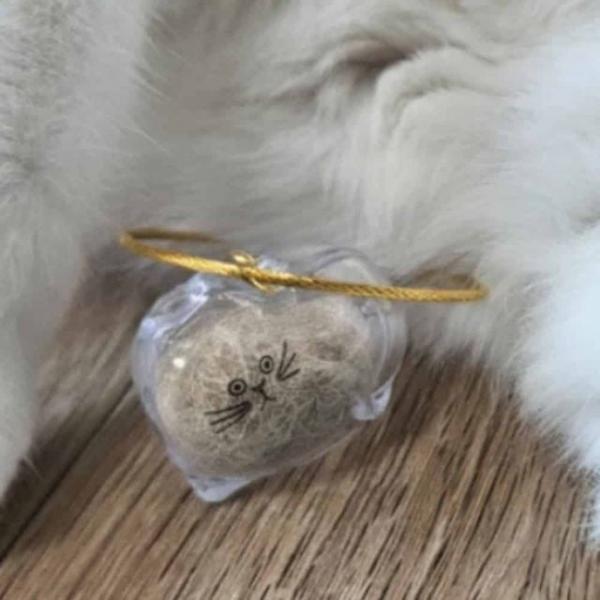 고양이 털 키링 반려묘키링 반려동물추억 고양이털키링