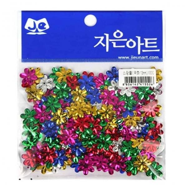 스팡클 국화 14mm 스팽글재료 미술재료 스팽글