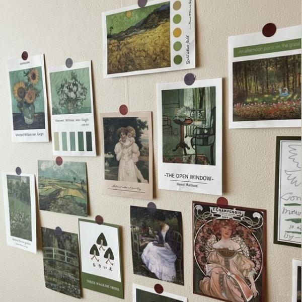 5종 레트로 빈티지 인테리어 포스터  엽서 사진 30매 세트